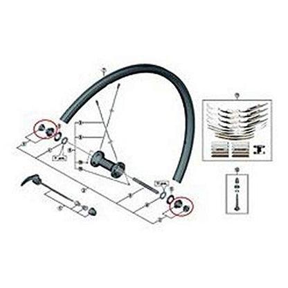 Shimano WH-RS010 right hand lock nut unit