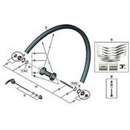 Shimano WH-RS010 right hand lock nut unit