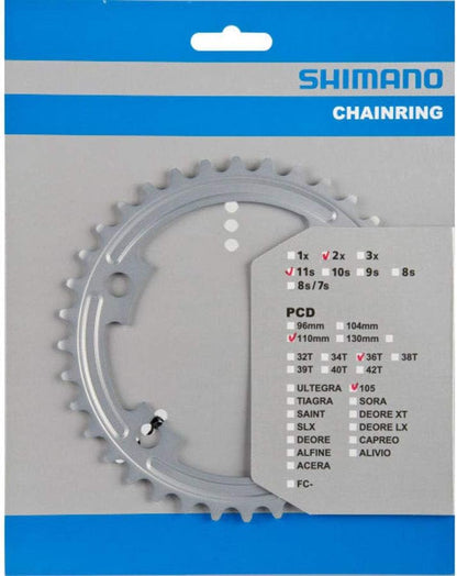 Shimano FC-5800 chainring 34T-MA for 50-34T, silver