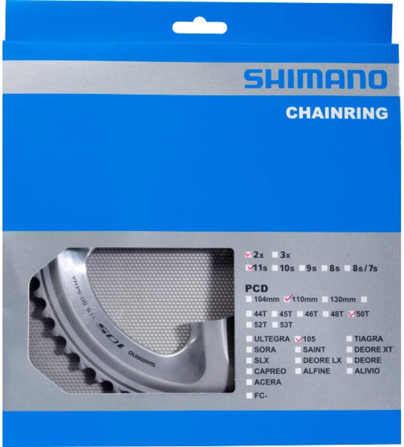 Shimano FC-5800 chainring 50T-MA for 50-34T, silver