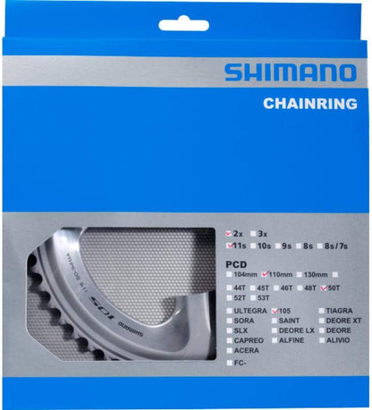 Shimano FC-5800 chainring 50T-MA for 50-34T, silver