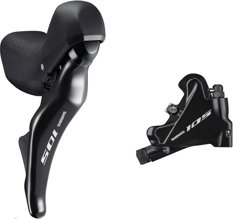 Shimano ST-R7025 105 hydraulic disc STI set, flat mount calliper, left rear, black