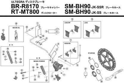 Shimano BR-R8170 caliper fixing bolt, for C2 25 mm