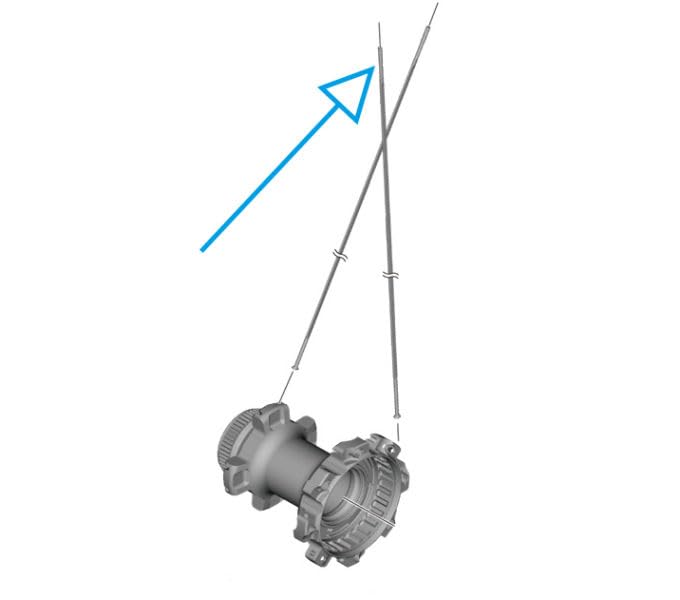 Shimano WH-R9270-C60-HR-TU-R right hand spoke, 261 mm