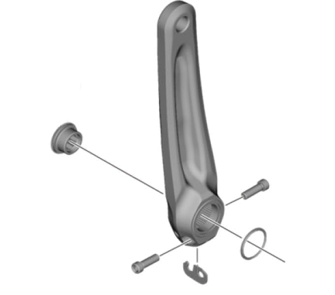 Shimano FC-MT511 left hand crank arm, 165 mm