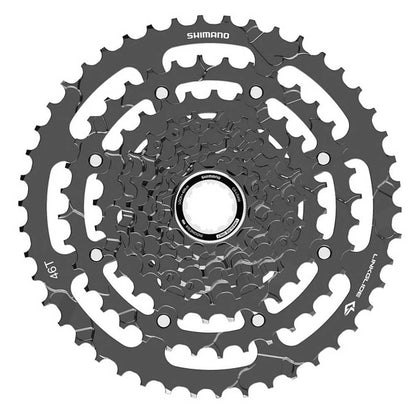 Shimano CS-LG400-9 CUES Link Glide cassette, 9-speed, 11 - 36T