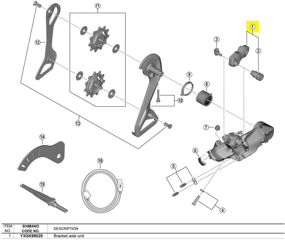 Shimano RD-R9250 bracket axle unit for normal type