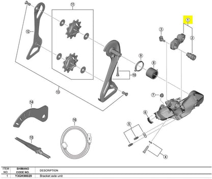 Shimano RD-R9250 bracket axle unit for normal type