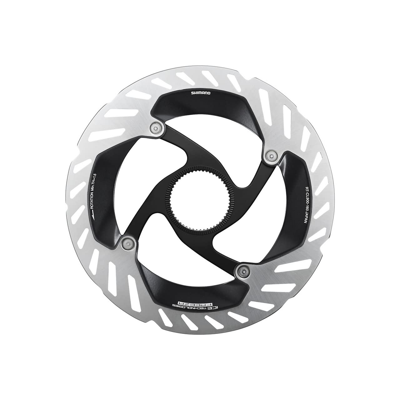 Shimano RT-CL900 Ice Tech FREEZA rotor with internal lockring, 160 mm