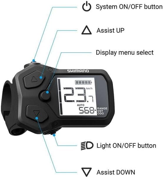 Shimano SC-EN500 cycle computer, 22.2 mm clamp