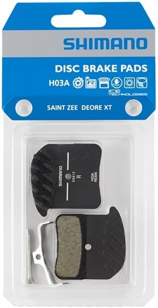 Shimano H03A disc pads and spring, alloy back with cooling fins, resin