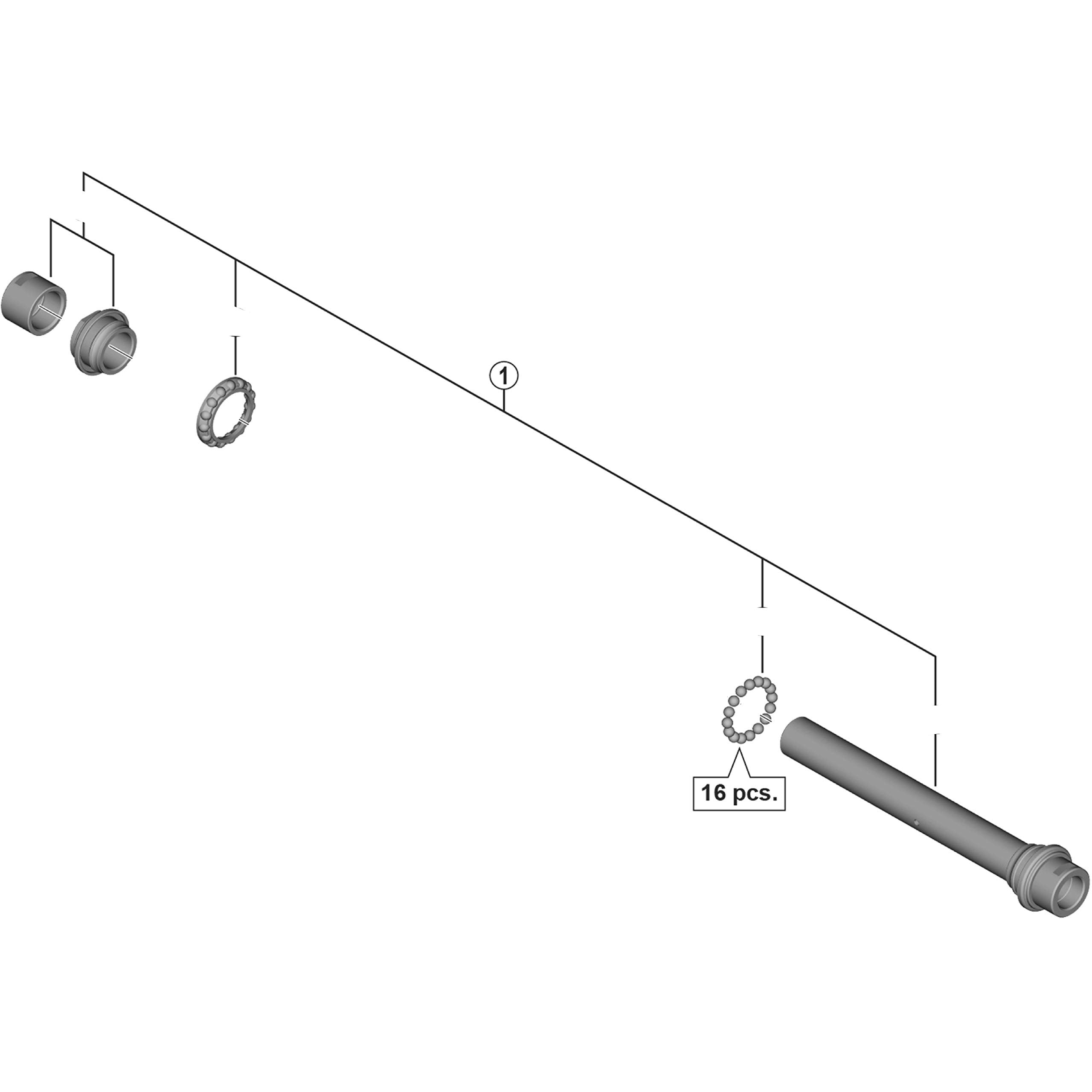 Shimano FH-R7070 complete hub axle unit