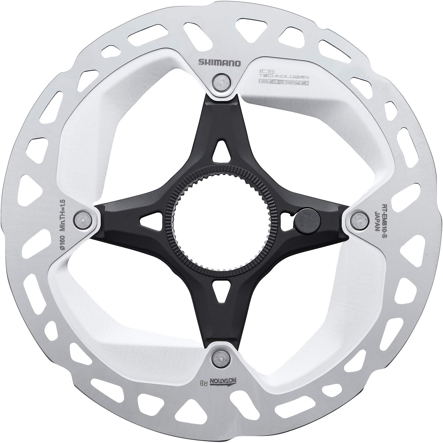 Shimano RT-EM810 Steps rotor, external lockring and magnet, Ice Tech FREEZA, 160 mm