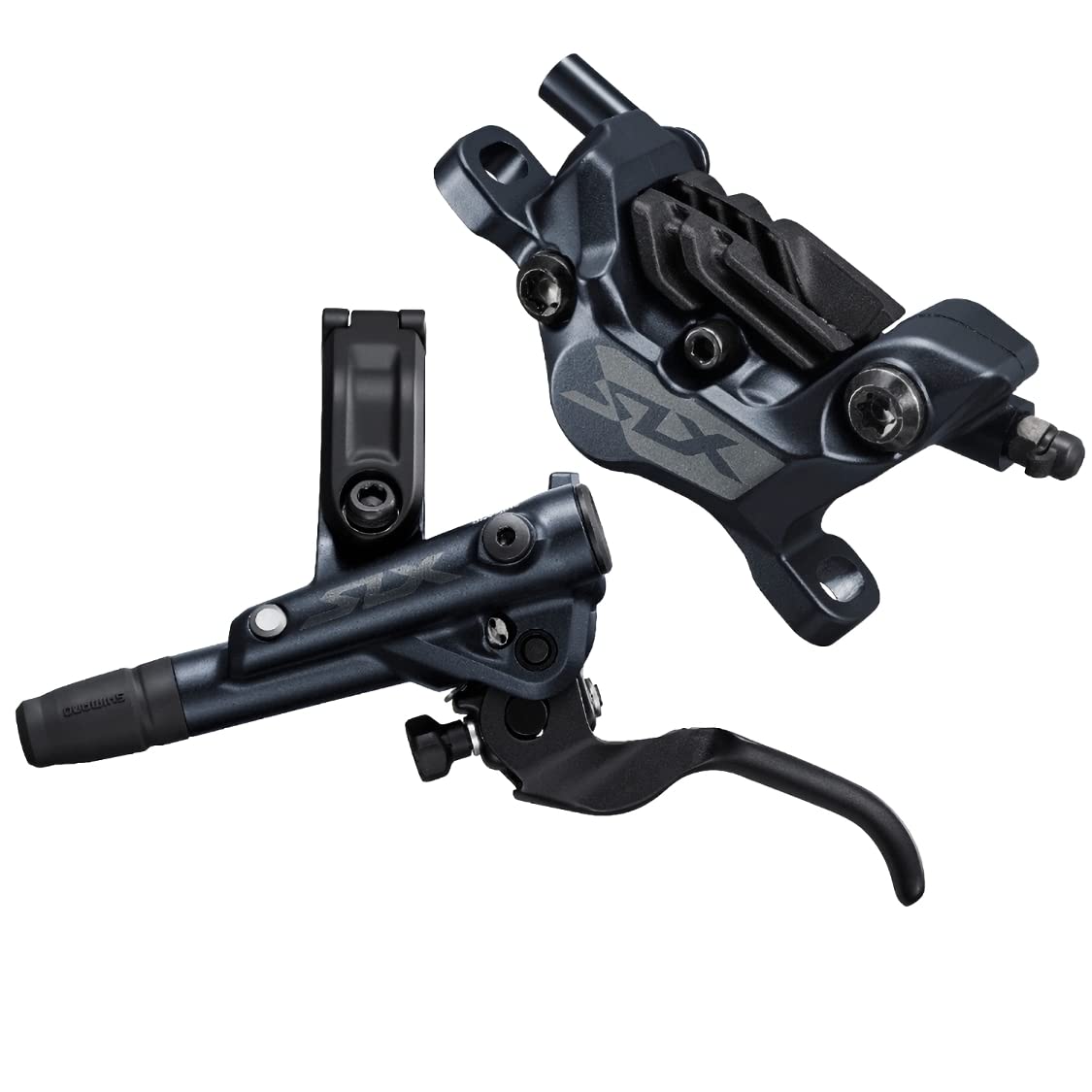 Shimano BR-M7120/BL-M7100 SLX 4 pot bled brake lever/post mount calliper, rear left