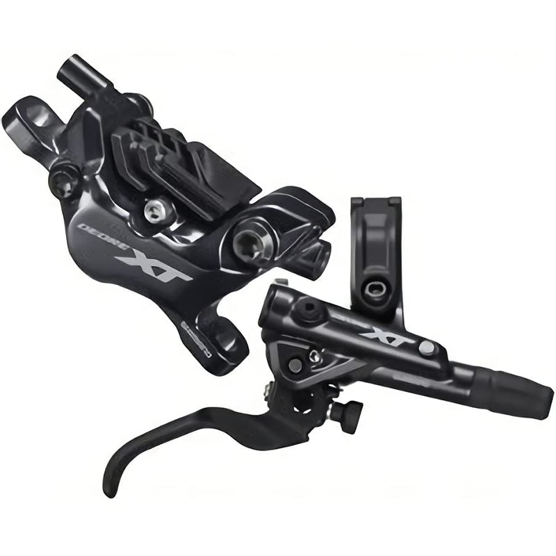 Shimano BR-M8120/BL-M8100 XT 4 pot bled brake lever/post mount calliper, front right