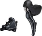 Shimano ST-R8025 Ultegra 2-spd short reach STI bled with BR-R8070 calliper, left rear