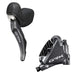 Shimano ST-RX810 GRX 2-speed STI bled with BR-RX810 flat mount calliper, left rear