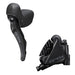 Shimano ST-RX600 GRX 2-speed STI bled with BR-RX400 flat mount calliper, left rear