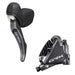 Shimano BL-RX810 GRX hydraulic disc brake lever bled with BR-RX810 calliper, left rear