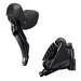 Shimano ST-RX400 GRX 10-speed STI bled with BR-RX400 flat mount calliper, right front