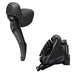 Shimano BL-RX600 GRX hydraulic disc brake lever bled with BR-RX400 calliper, left rear