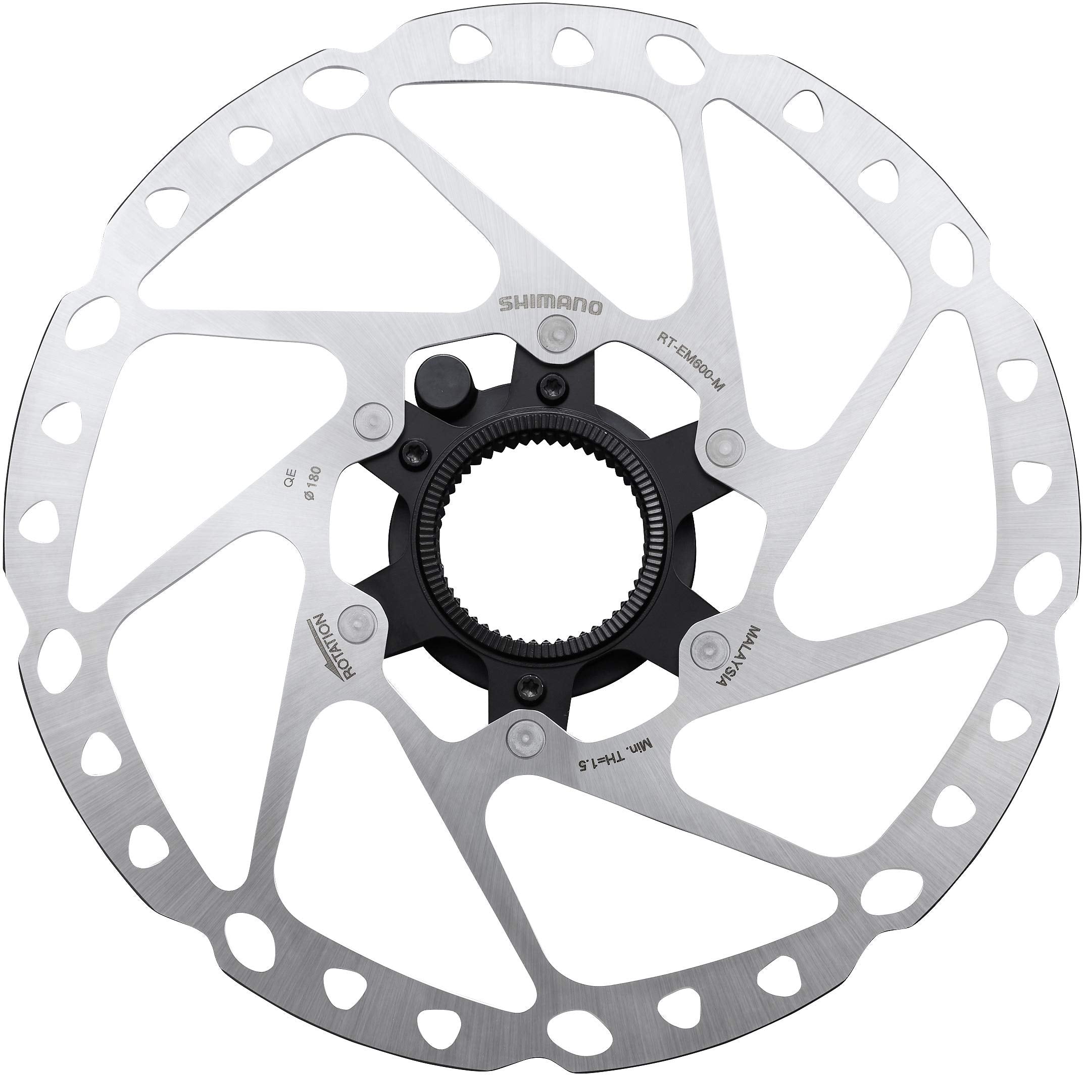 Shimano RT-EM600 Steps Center Lock disc rotor, external lockring and magnet - 180 mm