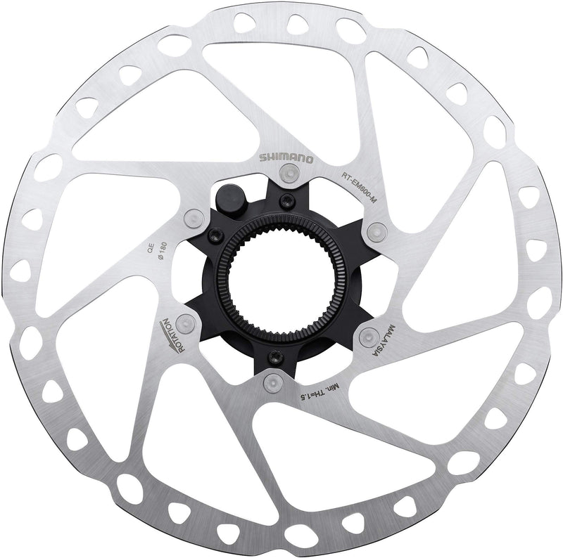 Shimano RT-EM600 Steps Center Lock disc rotor, external lockring and magnet - 180 mm
