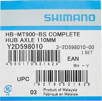 Shimano HB-MT900-BS complete hub axle, 110 mm