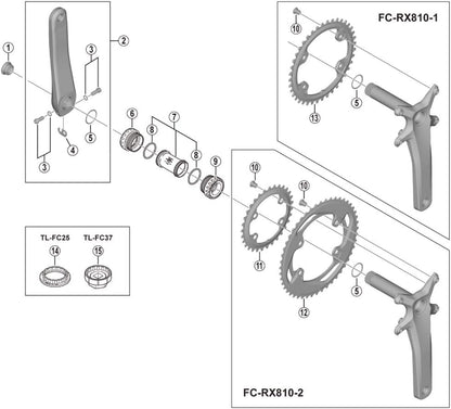 Shimano FC-RX810 chainring 42T