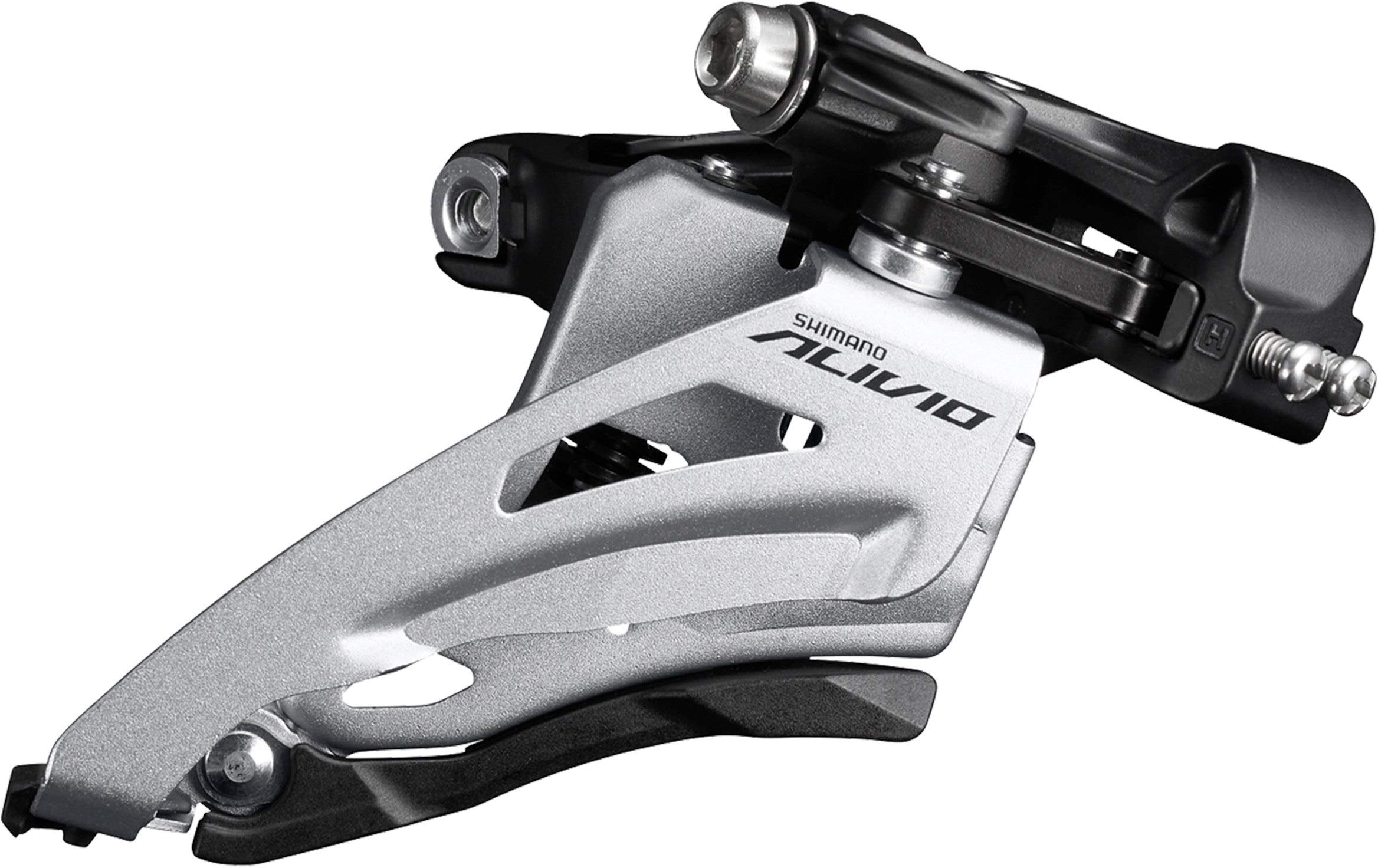 Shimano FD-M3120-M Alivio front derailleur, 9-speed double, side swing, mid clamp, boost
