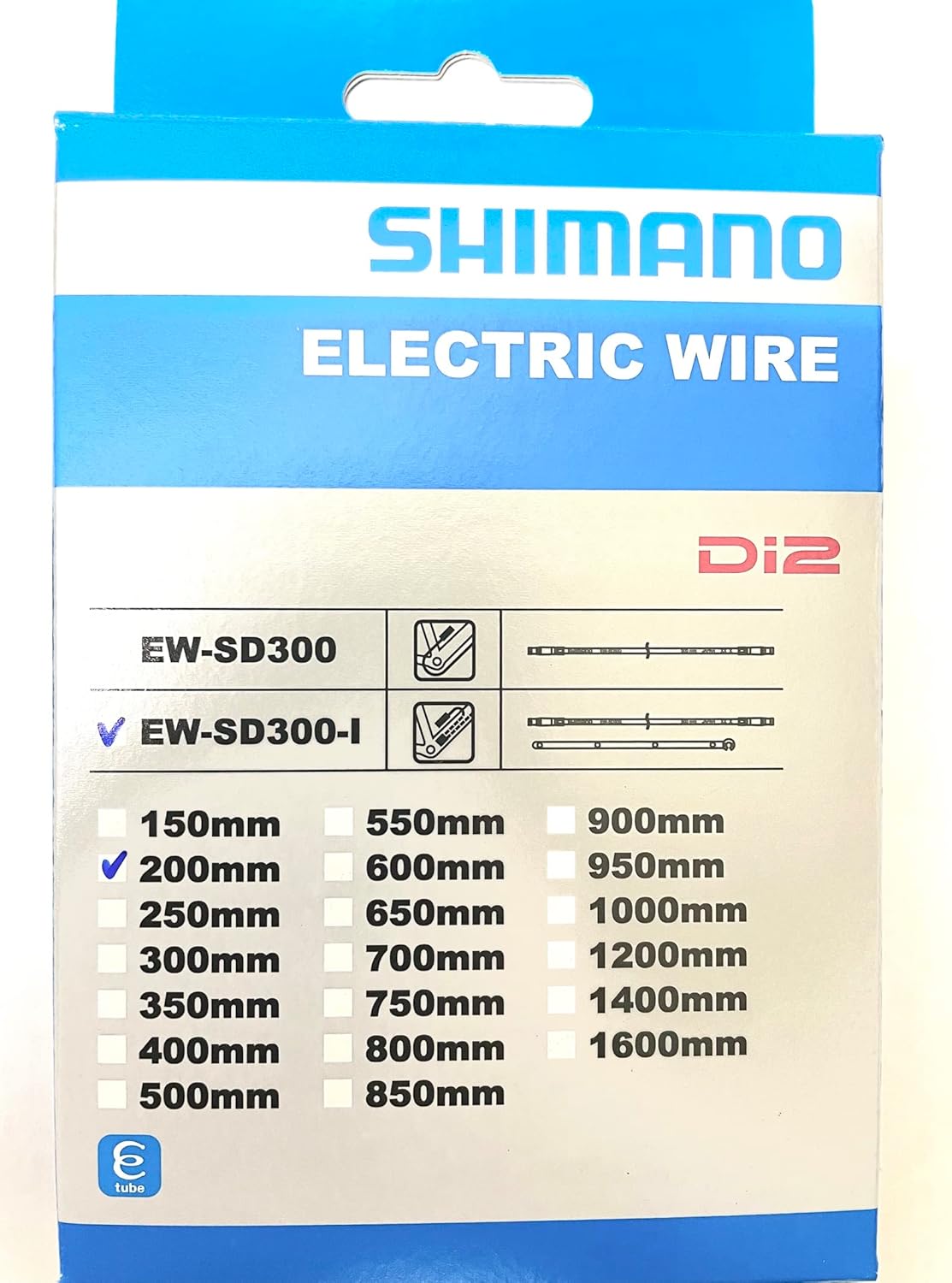 Shimano EW-SD300 E-tube Di2 electric wire, 200 mm, black