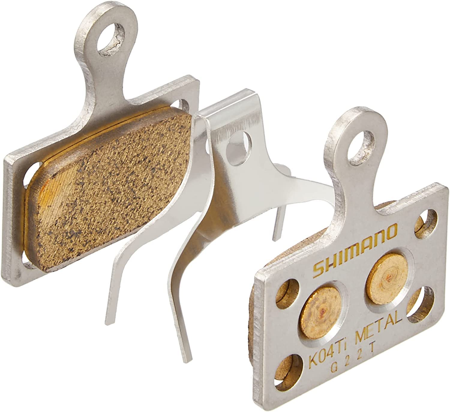 Shimano K04TI disc pads and spring, titanium back, metal sintered