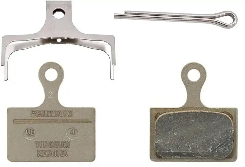 Shimano K05TI-RX disc pads and spring, titanium back, resin