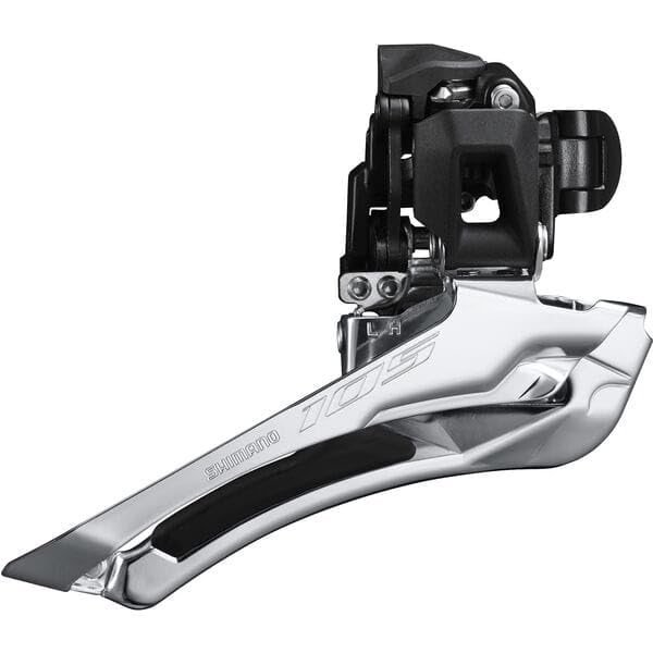 Shimano FD-R7100 105 12-speed toggle front derailleur, double 28.6 / 31.8 mm, black