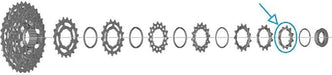 Shimano CS-R7100 sprocket, 11T C, built in spacer type