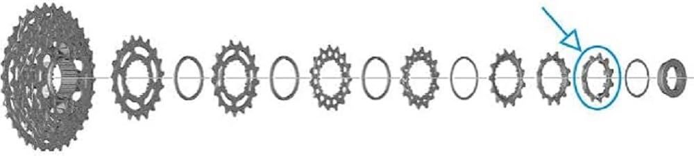 Shimano CS-R7100 sprocket, 11T C, built in spacer type