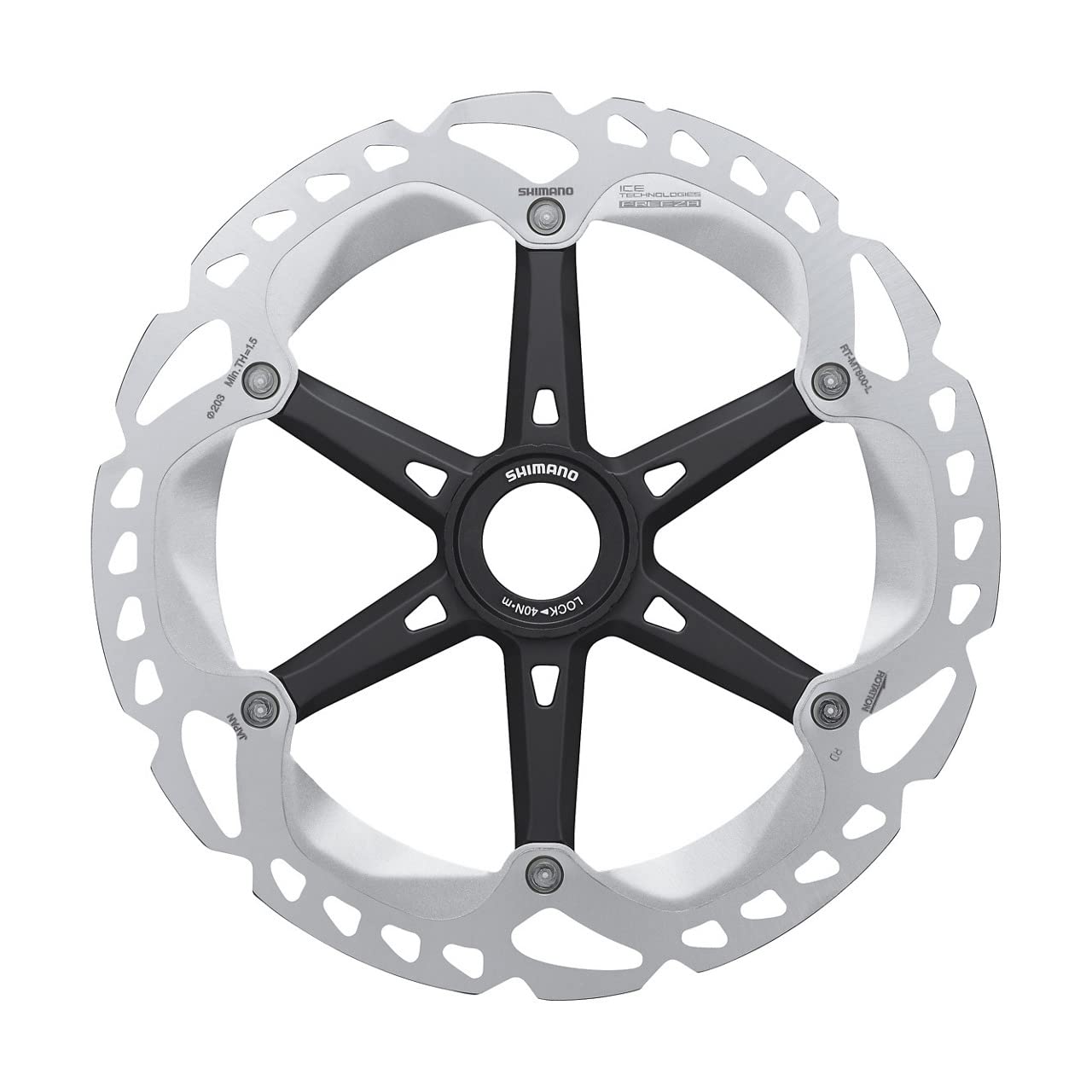 Shimano RT-MT800 Steps rotor, internal lockring and magnet, Ice Tech FREEZA, 203 mm