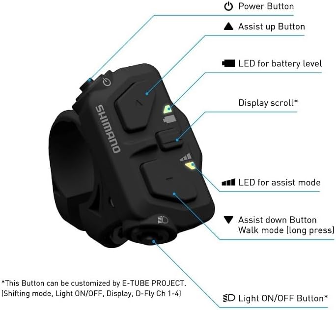 Shimano SW-EN600-L assist switch, left hand, without electric wire, 31.8/35mm clamp band