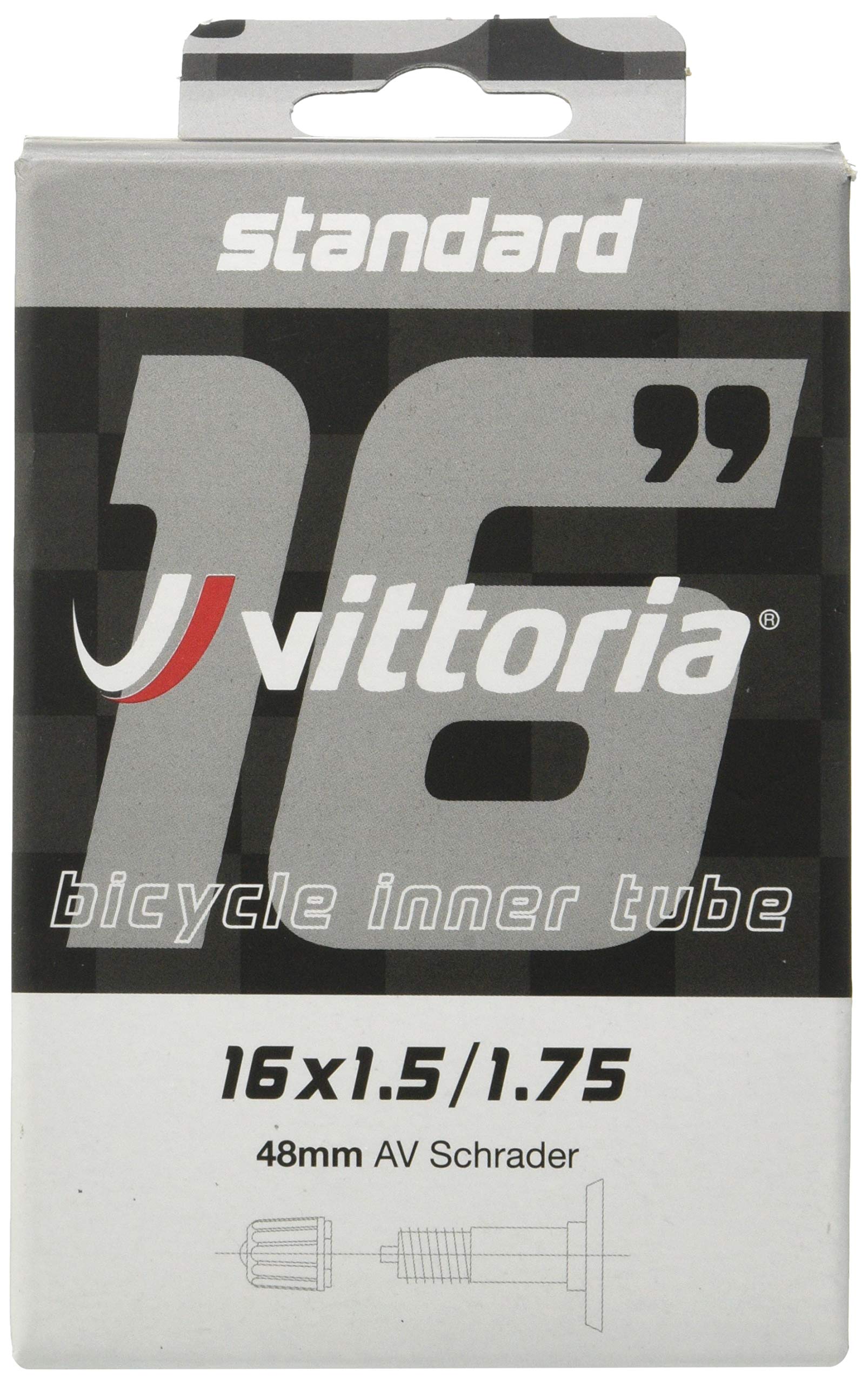 Vittoria Standard 16x1.5/1.75 Av Schrader 48mm Inner Tube