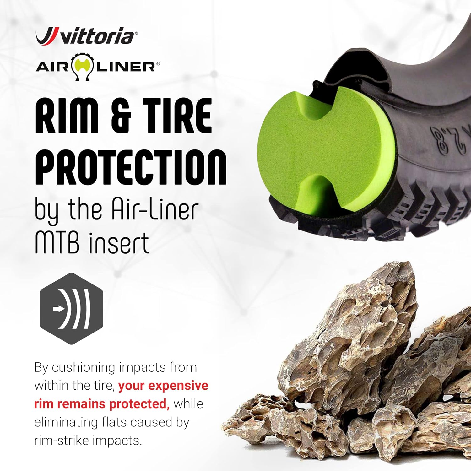 Vittoria Air-Liner Tyre Insert Size Xl 55mm Green (2.7 - 4.0)
