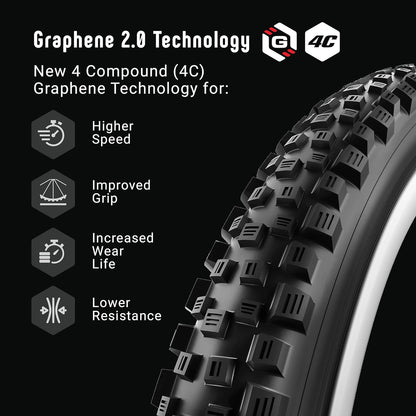 Vittoria Martello 27.5X2.6 Enduro 2-Fold Full Black 4C G2.0 Tyre