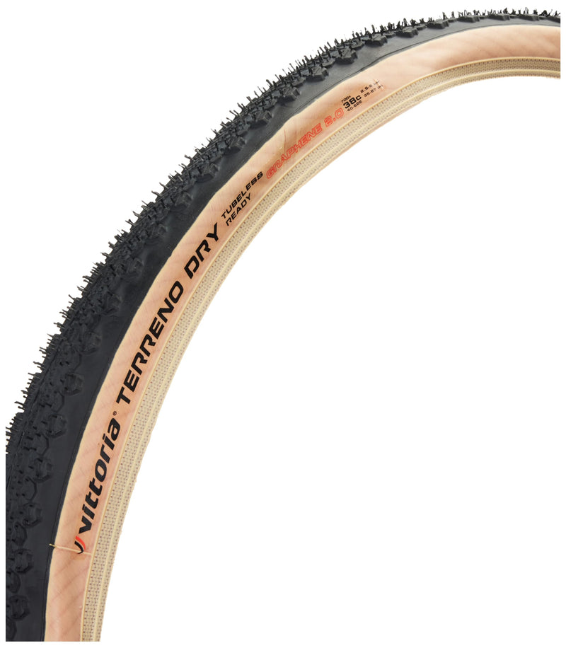 Vittoria Terreno Dry 700x38c Gravel Black Tan G2.0 Tyre