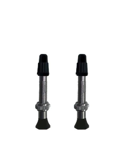 Vittoria Set Tubeless Valve Brass Silver 40mm (2 Pcs)