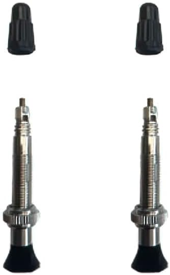 Vittoria Set Tubeless Valve Brass Silver 40mm (2 Pcs)
