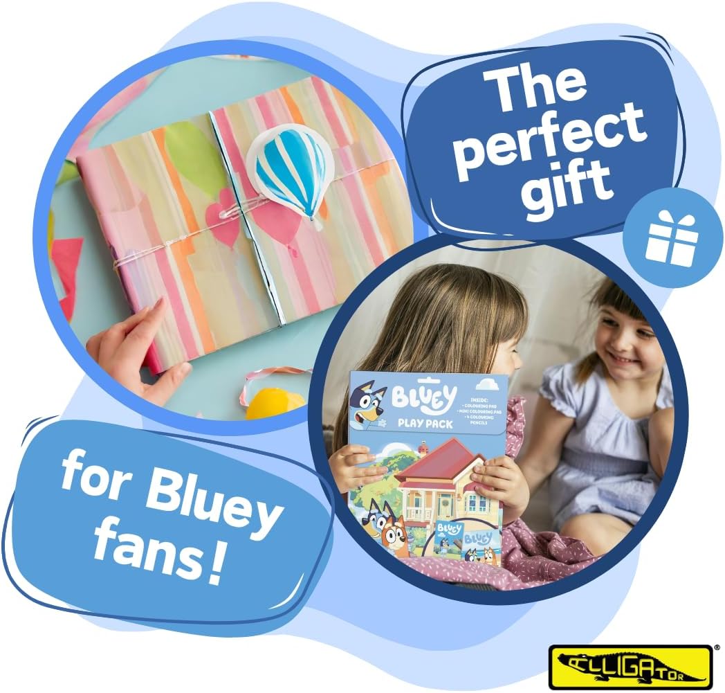 Alligator - Bluey Play Pack, libri da colorare per bambini, include matite colorate, libro bluey, libro da colorare, libri da colorare, libri da colorare per bambini, libro da colorare