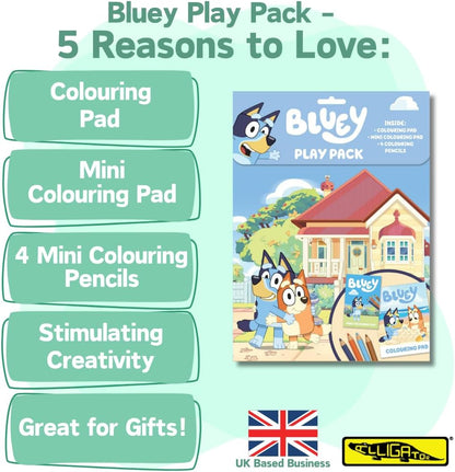 Alligator - Bluey Play Pack, libri da colorare per bambini, include matite colorate, libro bluey, libro da colorare, libri da colorare, libri da colorare per bambini, libro da colorare