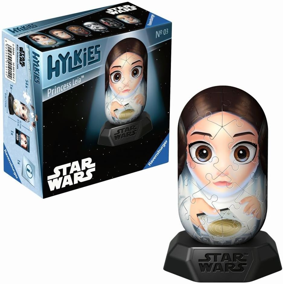 Ravensburger Star Wars Hylkies Figures Princess Leia Organa Gifts for Kids and Adults Age 6 Years Up - Collectable Toys and 3D Jigsaw Puzzles