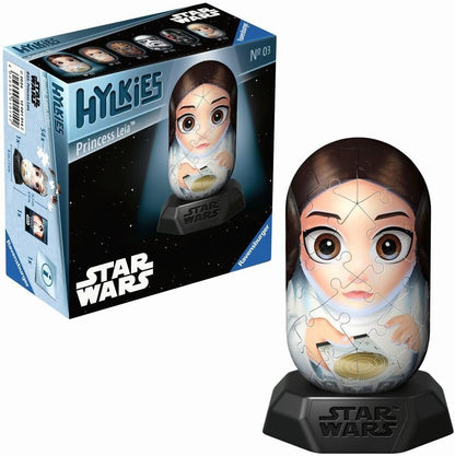 Ravensburger Star Wars Hylkies Figures Princess Leia Organa Gifts for Kids and Adults Age 6 Years Up - Collectable Toys and 3D Jigsaw Puzzles