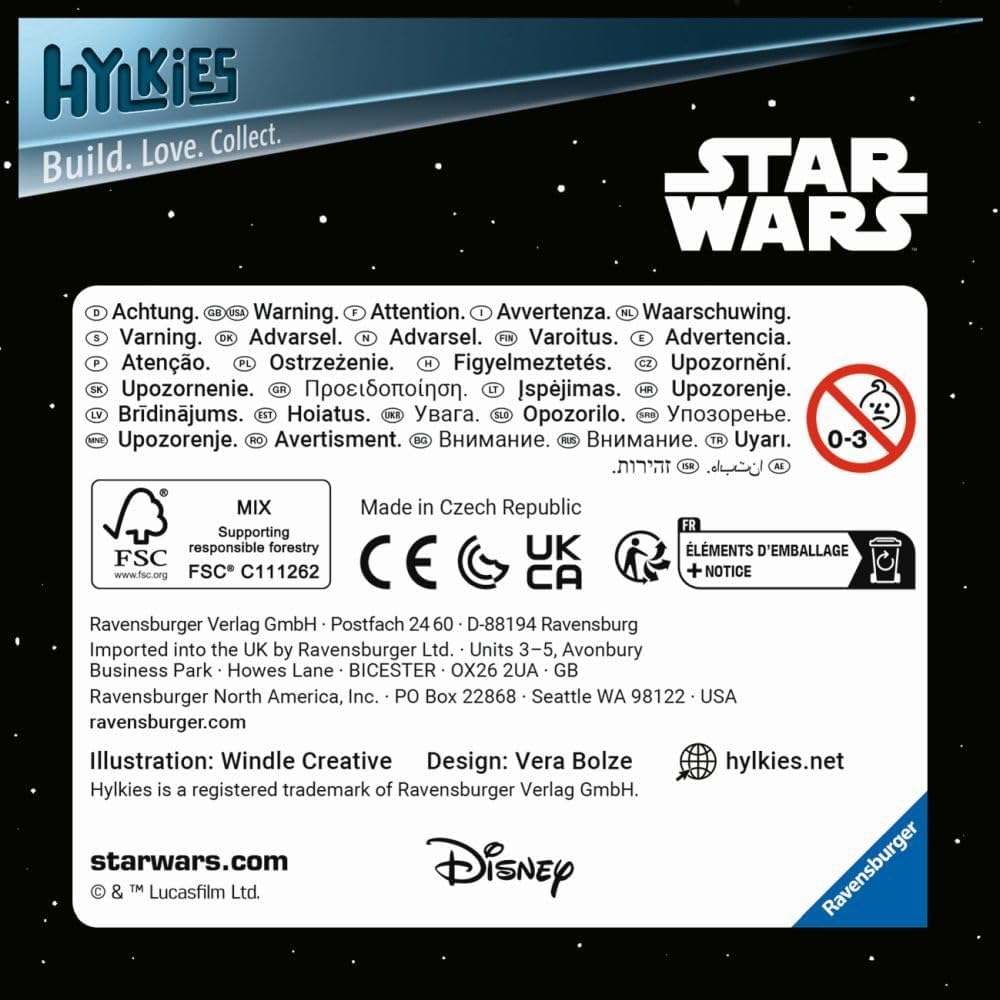 Ravensburger 12001016 Star Wars Hylkies Figures Chewbacca Gifts for Kids and Adults Age 6 Years Up-Collectable Toys and 3D Jigsaw Puzzles, Brown, One Size