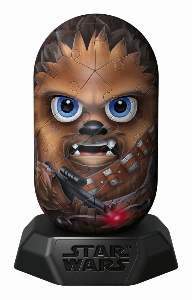 Ravensburger 12001016 Star Wars Hylkies Figures Chewbacca Gifts for Kids and Adults Age 6 Years Up-Collectable Toys and 3D Jigsaw Puzzles, Brown, One Size